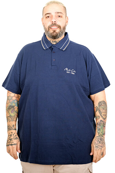 ModeXL Tricou Mode XL pentru bărbați, cu guler polo, mărime mare 25316 INDIGO