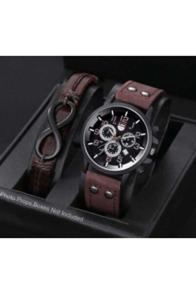Geneva Men's accessories set with watch
