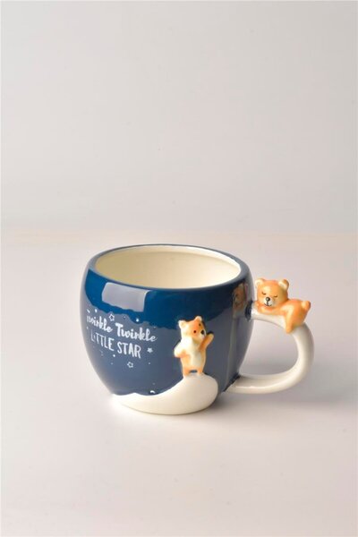 Tohana 3D Hayvanli Kulplu Kupa 460 ML.