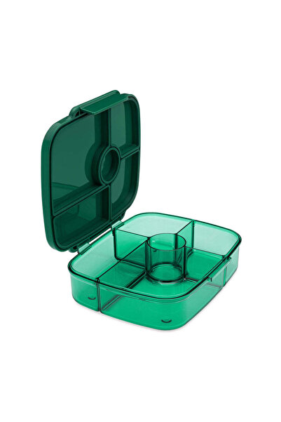 YumBox Go Leakproof Bento Box – 5 Compartment Deep Lunch Box - Lima Green