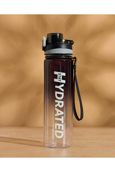 REDTAG Black And White Clear Ombre Water Bottle (1000ml)