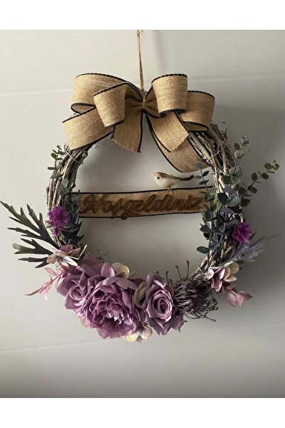 me too flower naturel decor kapı süsü , kapı çelengi , duvar süsü