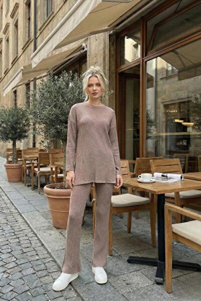 EYYE Βαμβακερή γυναικεία μπλούζα παντελόνι δύο τεμαχίων