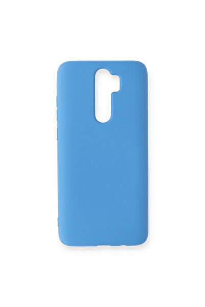 eco port حافظة ريدمي نوت 8 برو من السيليكون المخملي الداخلي - أزرق