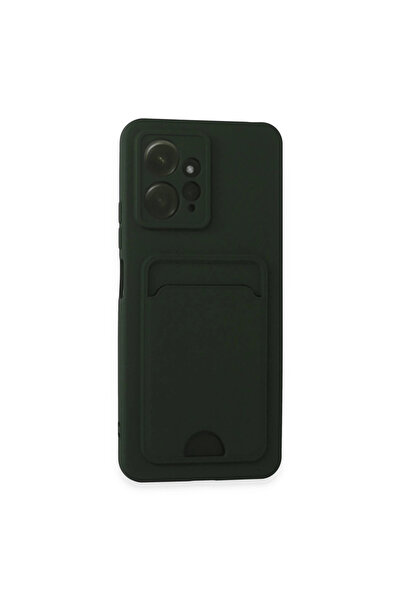 eco port حافظة سيليكون مع بطاقة عمل كلفن لهاتف ريدمي نوت 12 4G - أخضر داكن