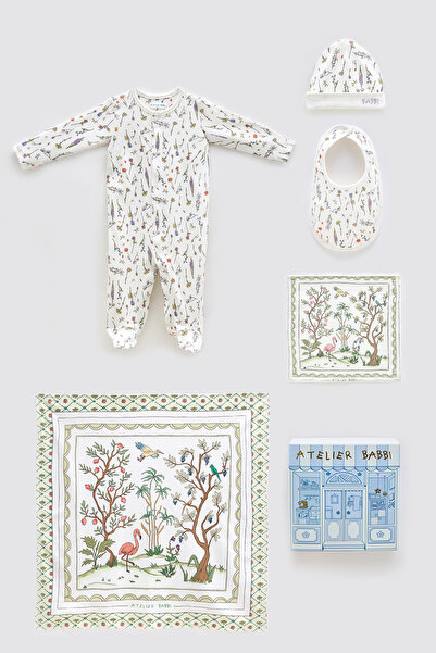 Atelier Babbi 100% Cotton 5-Piece Newborn Set - Spring