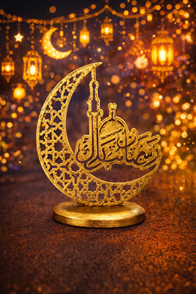 3D Camii Figürü – Ramazan Özel Tasarım, Altlığı Tak-Çıkar Dekoratif Masa Süsü