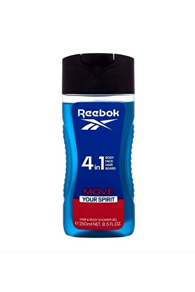 Reebok 4 in 1 Move Your Spirit Shower Gel Body Face Hair Beard