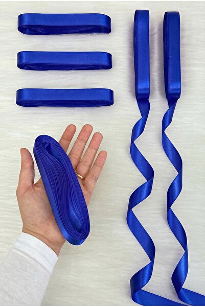 ZEYMERADE Saks Blue Satin Ribbon 2 cm 10Mt, Bohça Dowry Wedding Henna Circumc...
