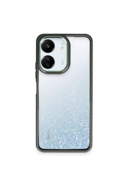 eco port حافظة سيليكون قوية لـ Redmi 13c - أخضر داكن