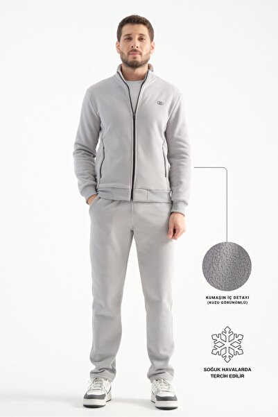 Shooter Sportswear Light Gray Winter Men's Tracksuit Set Thermosoft Technolog...