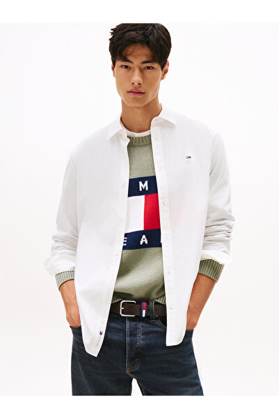 Tommy Jeans Beige Tjm Reg Poplin Shirt