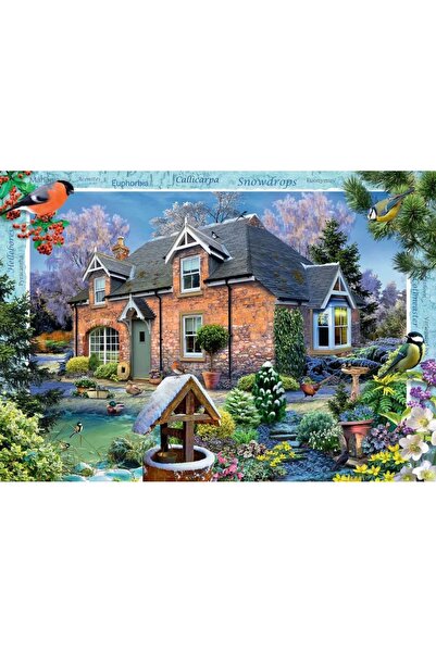 RAVENSBURGER 1000 Parça Snowdrop Cottage Puzzle