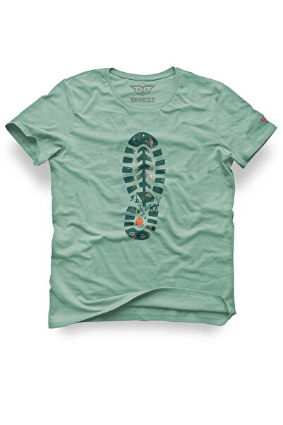 Tarrzzcom تي شيرت بتصميم عادي للجنسين - تي شيرت بتصميم خاص على شكل بصمة قدم