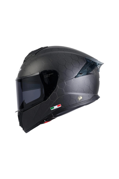 Sway SW-861 Karbon Fiber Full Face Motosiklet Kaskı - Carbon Snake Carbon