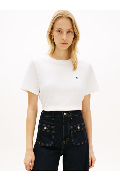 Tommy Hilfiger Beige Interlock Boxy C-Nk