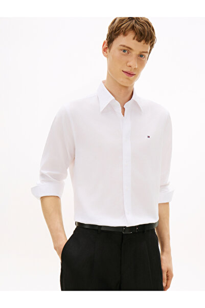 Tommy Hilfiger White Cl Oxford Solid Shir