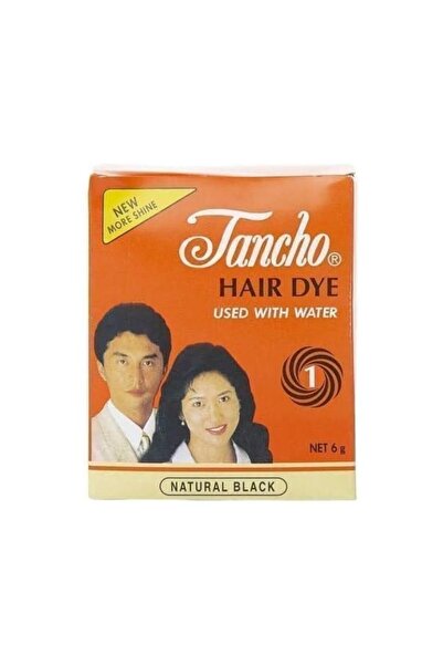 tancho بودرة صبغة الشعر، لون أسود طبيعي، 6 غرام