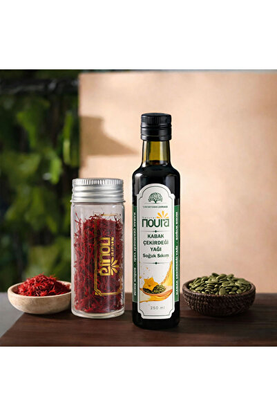 Noura Natural İran Safranı 3 gr ve Kabak Çekirdeği Yağı 250 ml