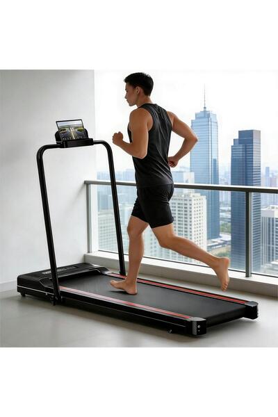 Pomefar Black Exercise Machine, 3 in 1 Folding Walking Running Pad, 2.5HP Und...