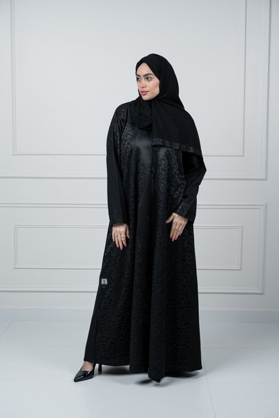 LAVİNİA Lavinia women's abaya, crepe fabric, quarter-circle style