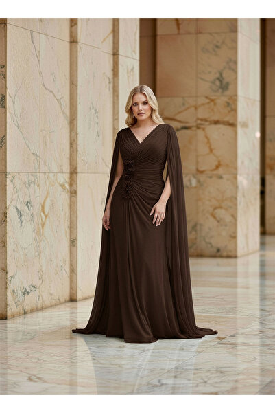 MAXXE 6157ŞİF KOLLU ŞİFON ELBİSE