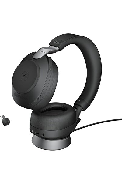 Jabra Evolve2 85 Wireless Headphones with Link 380c and Charging Stand, Stere...