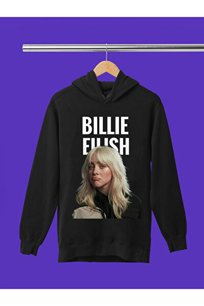 MAGORS سويت شيرت للأطفال بغطاء للرأس مطبوع عليه بيلي إيليش، مصنوع من 3 خيوط ب...