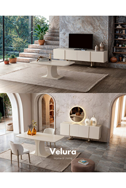 Velura Home & Living Marcel Yemek Odası Takımı + TV Ünitesi
