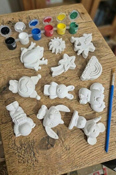 by burcu doğan Figür Çocuk Gelişimi Etkinlik Taş Boyama Seti Sevimli Objeler ...