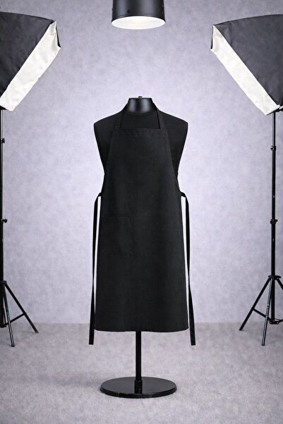 NETTOİŞ مريلة عمل بحزام حول الرقبة للمطبخ والطهاة وعمال التنظيف والنوادل والطهاة