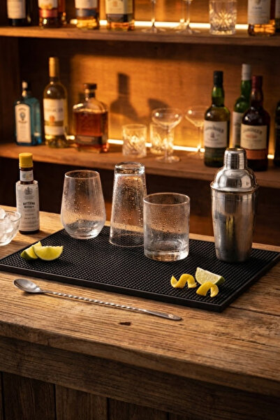 Fhilli Mate - Bar Matı Silikon Kaydırmaz Bartender Servis Matı 30 x 59 cm