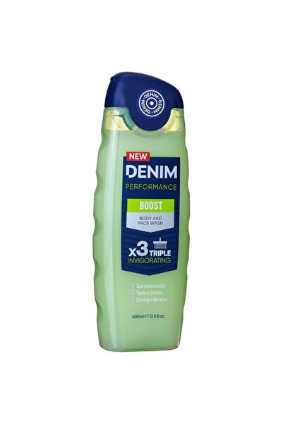 Denim Performance Boost Body Face Wash for Men Light Green Cleanser 1 Pc