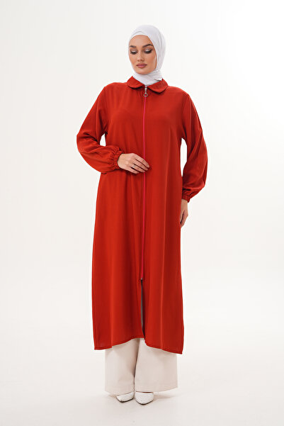 ZENA BY ÇETİN LEVENT Zippered Long Cap Robe