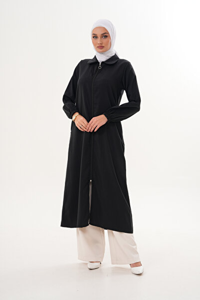 ZENA BY ÇETİN LEVENT Zippered Long Cap Robe
