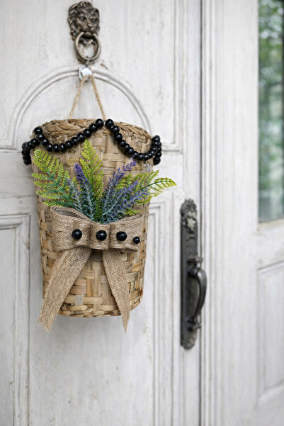 Marrone Lavender Basket Authentic Bohemian Style Mackenzie Model Design Handmade