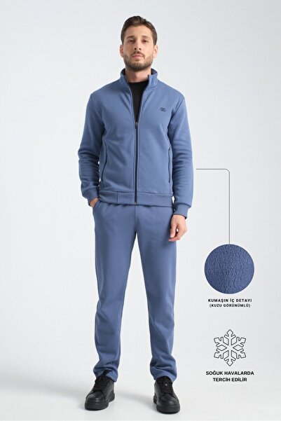 Shooter Sportswear Indigo Winter Men's Tracksuit Set Thermosoft Technology La...