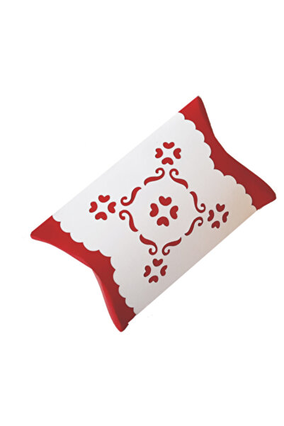 MargotshopArt Set of 10 Gift Boxes, MARTISOR, red with white embroidery 13 X ...