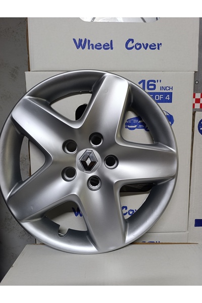 Universal 16 "inç Renault Fluence Jant Kapağı Takımi 4 lü set (krom amblem he...