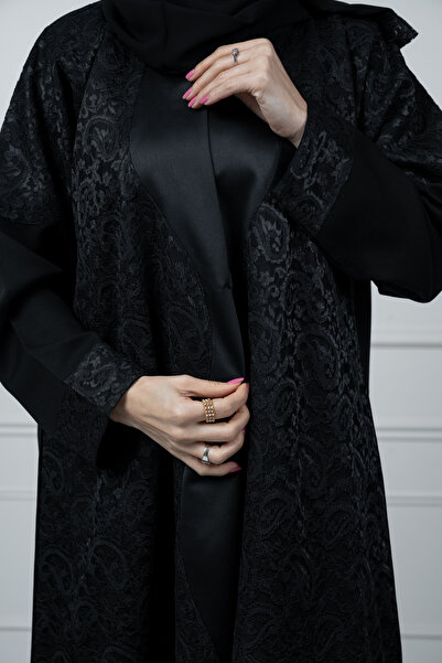 LAVİNİA Lavinia women's abaya, crepe fabric, quarter-circle style