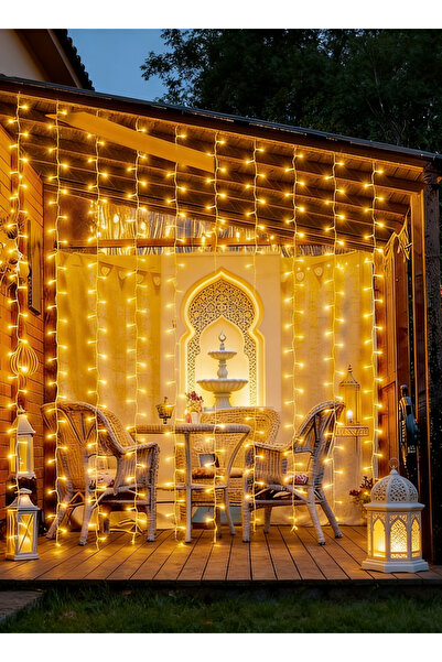 Pomefar Ramadan Lights, 200LED USB Powered Hanging String Light for Outdoor I...