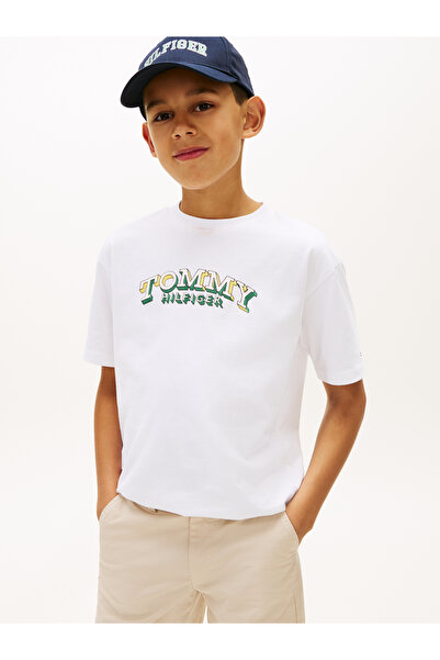 Tommy Hilfiger White 3D Graphic T-Shirt