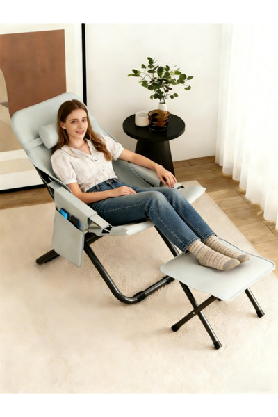 Generic كرسي تخييم قابل للطي، مقاوم للماء، كرسي استرخاء قابل للتعديل، حقيبة ت...