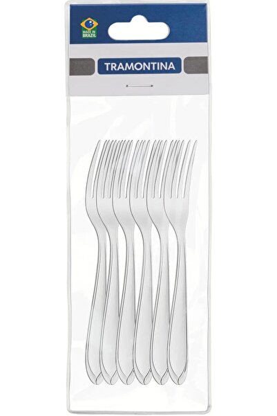 TRAMONTINA Laguna Stainless Steel Dessert Fork 6-Pieces Set