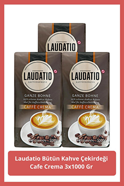 Laudatio Bütün Kahve Çekirdeği Cafe Crema 3x1000 Gr