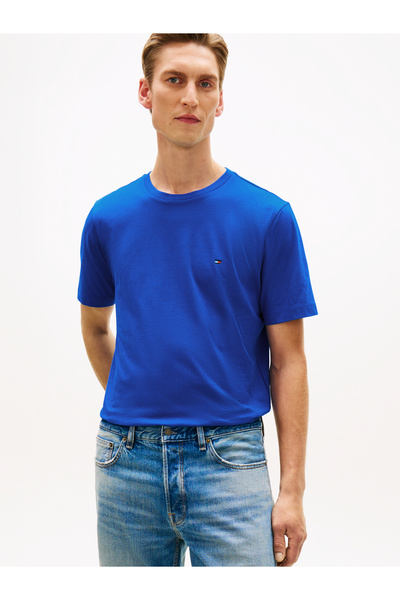 Tommy Hilfiger تيشيرت بلو إيس الموسمي سادة بقصة عادية