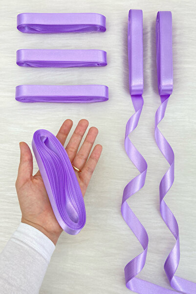 ZEYMERADE Panglică din satin liliac 2 cm 10 metri, Bohça Zestre Nuntă Henna S...
