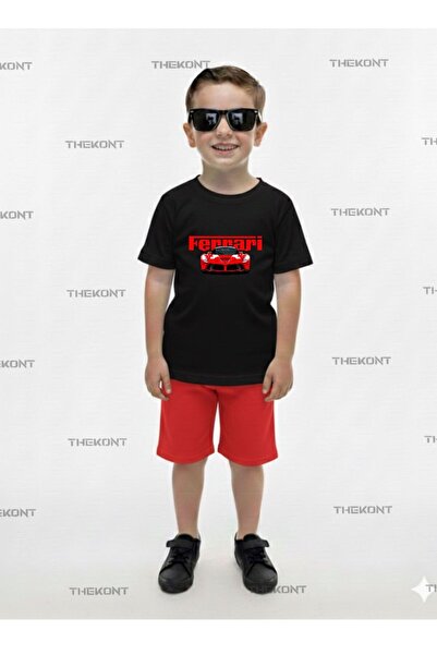 THEKONT SET DE VARĂ PENTRU COPII - PANTALONI SCURTĂ-TRIUC IMPRIMAT CU MAȘINI ...