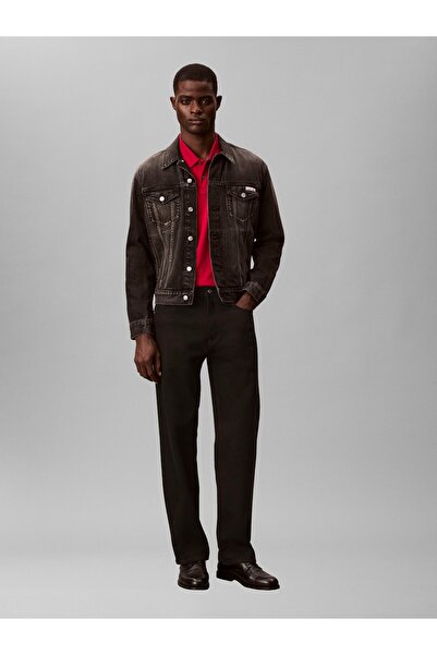 Calvin Klein Cotton Regular Fit Classic Collar Denim Jacket Lv04Re765G2U4 Men...