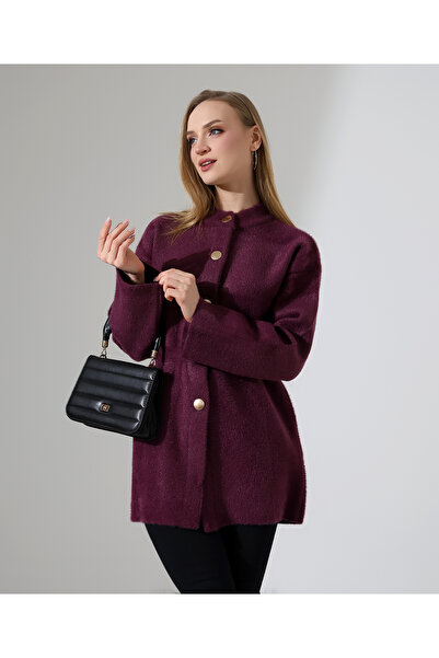 Moxsira Noir Uzun Gold Düğmeli Ceket